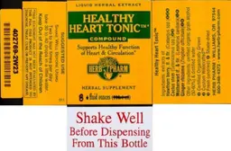 Label for Healthy Heart Tonic Compound