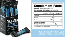 Label for Collagen Peptides Unflavored
