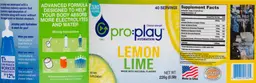 Label for pro:play Hydration lemon Lime