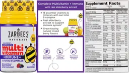 Label for Children's Complete Multivitamin + Immune Natural Mixed Berry Flavors