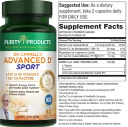 Label for Dr. Cannell's Advanced D Sport