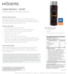 Label for Liquid BioCell Sport