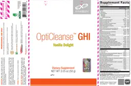 Label for OptiCleanse GHI Vanilla Delight