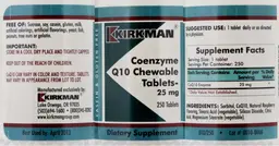 Label for Coenzyme Q10 Chewable Tablets-25 mg