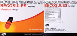 Label for Becosules Capsules