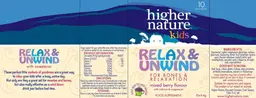 Label for Relax & Unwind Mixed Berry Flavour