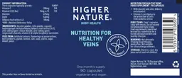 Label for Nutrition for Healthy Veins