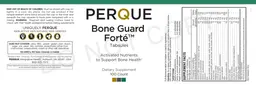 Label for Bone Guard Forte Tabsules