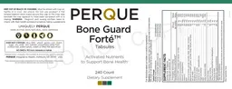 Label for Bone Guard Forte Tabsules