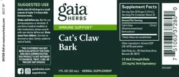 Label for Cat's Claw Bark