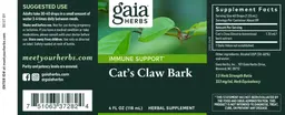 Label for Cat's Claw Bark