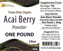 Label for Acai Berry Powder