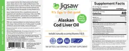 Label for Alaskan Cod Liver Oil