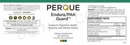 Label for Endura/PAK Guard
