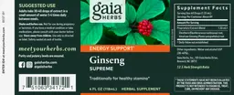 Label for Ginseng Supreme