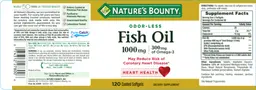 Label for Fish Oil 1000 mg