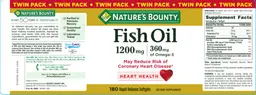 Label for Fish Oil 1200 mg