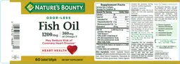 Label for Fish Oil 1200 mg