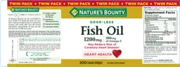 Label for Fish Oil 1200 mg