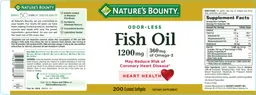 Label for Fish Oil 1200 mg