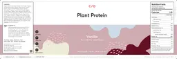 Label for Plant Protein Vanilla
