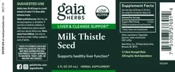 Label for Milk Thistle Seed