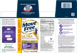 Label for Move Free Ultra Calcium Fructoborate + Vitamins K2 + D