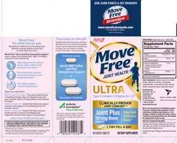 Label for Move Free Ultra Type II Collagen + Vitamins K2 + D3