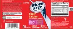 Label for Move Free Super Calcium Plus Magnesium and Vitamin D3