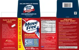 Label for Move Free Advanced Plus MSM & Vitamin D3