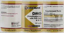 Label for DMG (Dimethylglycine) With Folic Acid & B-12