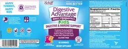 Label for Digestive Advantage Kids Daily Probiotics