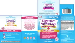 Label for Digestive Advantage Daily Probiotics + Gas Defense