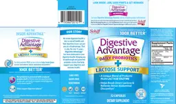 Label for Digestive Advantage Daily Probiotics + Lactose Support