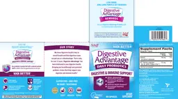 Label for Digestive Advantage Daily Probiotics Digestive & Immune Support