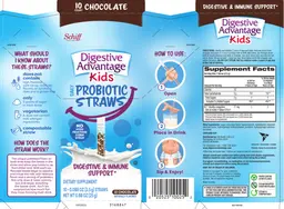 Label for Kids Daily Probiotic Straws Chocolate