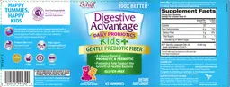 Label for Daily Probiotics Kids+ Gentle Prebiotic Fiber Natural Fruit Flavors
