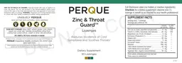 Label for Zinc & Throat Guard Lozenges
