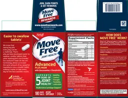 Label for Move Free Advanced Plus MSM