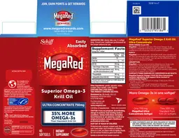Label for Superior Omega-3 Krill Oil Ultra Concentrate 750 mg