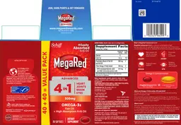 Label for MegaRed Advanced 4 in 1 500 mg