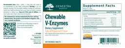 Label for Chewable V-Enzymes Natural Peppermint Flavor