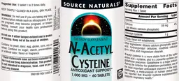 Label for N-Acetyl Cysteine 1,000 mg