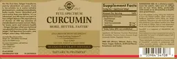 Label for Full Spectrum Curcumin