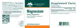 Label for Magnesium