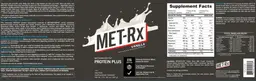 Label for MET-Rx Protein Plus Vanilla