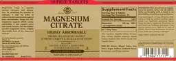 Label for Magnesium Citrate