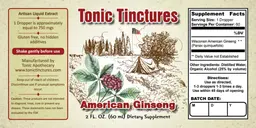 Label for American Ginseng