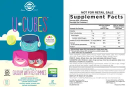 Label for U-Cubes Children's Calcium with D3 Gummies