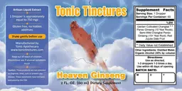 Label for Heaven Ginseng